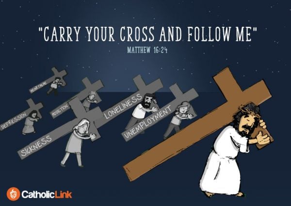 Carry Your Cross And Follow Me | Matthew 16:24 Bible Quote