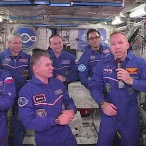 catholic pope francis meets astronauts in space
