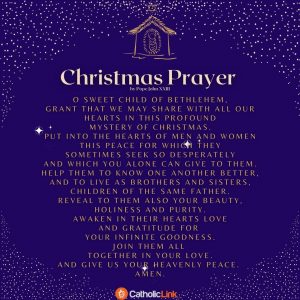 The Christmas Prayer By Pope John Pope John XXIII