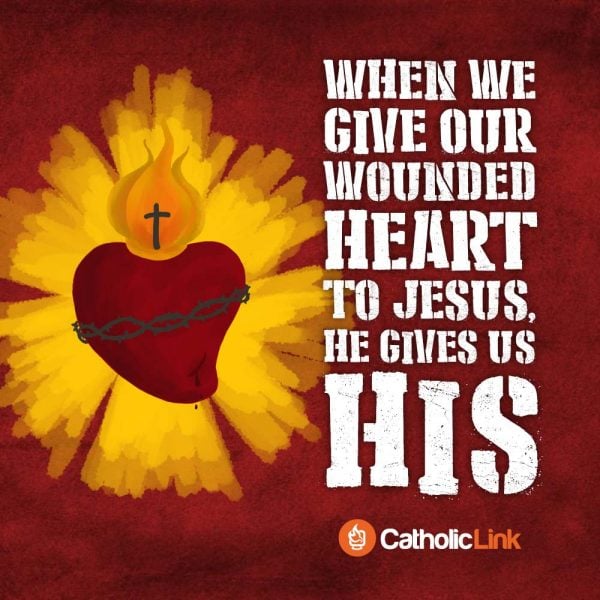 Give your wounded heart to Jesus