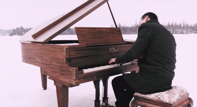 Incredible Piano Concert On A Frozen Lake Is An Act Of Prayer