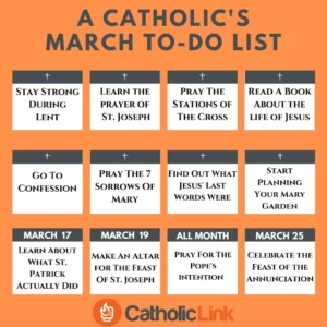 march catholic to-do list